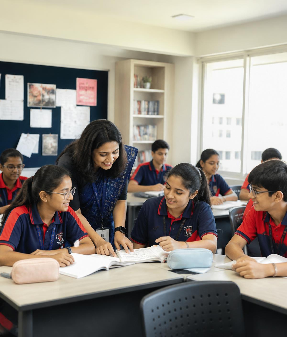 Students learning together in a Samaritan School classroom